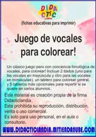 Vista previa - Juegos / Gamificación - Juego de vocales para colorear - página 2