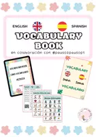 Vista previa - Refuerzo / NEE / Materiales de apoyo - VOCABULARY BOOK (ENGLISH-SPANISH) - Portada