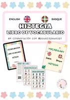 Vista previa - Refuerzo / NEE / Materiales de apoyo - VOCABULARY BOOK (ENGLISH-EUSKERA) - Portada