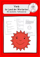 Vorschau - Arbeitsblätter - Einführung Verb Im Land der Wortarten - Deckblatt