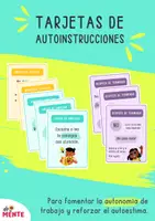 Vista previa - Refuerzo / NEE / Materiales de apoyo - Tarjetas de autoinstrucciones para resolver tareas - Portada
