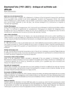 Aperçu - Feuilles d'exercices - Desmond Tutu (1931-2021) - évêque et activiste sud-africain - Page de couverture