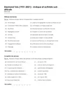 Aperçu - Feuilles d'exercices - Desmond Tutu (1931-2021) - évêque et activiste sud-africain - Page 1