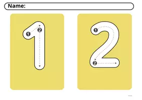 Vorschau - Arbeitsblätter - Zahlen von 1-10: Folge der gepunkteten Linie - Seite 1