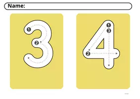Vorschau - Arbeitsblätter - Zahlen von 1-10: Folge der gepunkteten Linie - Seite 2