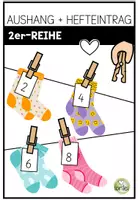 Vorschau - Arbeitsblätter - 2er-Reihe spielerisch einführen – mit Socken sortieren | Mathe 2. Klasse - Deckblatt