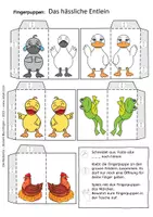 Vorschau - Mal- und Bastelvorlagen - Märchen-Fingerpuppen: Das hässliche Entlein - Seite 2
