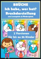 Vorschau - Stationenlernen - Ich habe, wer hat - Brüche und Bruchdarstellung Donuts - Deckblatt