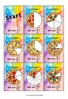 Vorschau - Stationenlernen - Ich habe, wer hat - Brüche und Bruchdarstellung Pizza - Seite 3