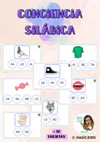 Vista previa - Juegos / Gamificación - Conciencia silábica / fonológica - tarjetas - página 1