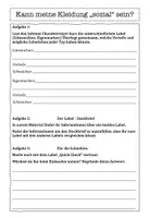 Vorschau - Arbeitsblätter - Gruppenpuzzle zu textilen Labeln - Deckblatt
