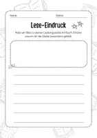 Vorschau - Arbeitsblätter - Mini Lesetagebuch - Leseförderung - Seite 1