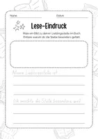 Vorschau - Arbeitsblätter - Mini Lesetagebuch - Leseförderung - Seite 3