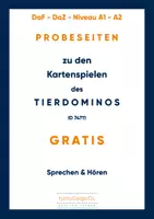 Vorschau - Spiele - Lernspiele zum Sprechen Thema Tiere für DaF A1-A2 - Deckblatt