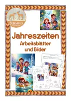 Vorschau - Arbeitsblätter - Jahreszeiten Arbeitsblätter und Bilder - Deckblatt