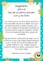 Vista previa - Refuerzo / NEE / Materiales de apoyo - Perro escolar | 30 carteles de reglas más 2 en blanco - página 2