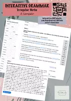 Vorschau - Interaktives Material - Interactive Grammar Irregular Verbs Lernjahr 3 - Deckblatt