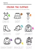 Vista previa - Hojas de trabajo - Activitie Clothes 3-4 years - Portada