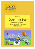 Vorschau - Arbeitsblätter - Ostern im Zoo - Ein Osterlied - Deckblatt