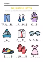 Vista previa - Hojas de trabajo - Clothes activities 4-5 years - Portada