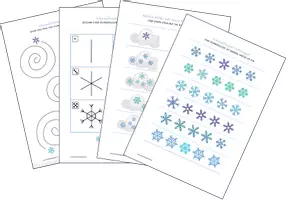 Vorschau - Arbeitsblätter - Schneeflocken Winter Werkstatt Arbeitsblätter - Deckblatt