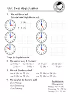 Vorschau - Arbeitsblätter - Uhr - Seite 2