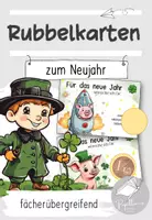Vorschau - Bildkarten - Rubbelkarten | Neujahr 2025 | Neujahrswünsche - Deckblatt