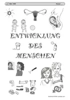 Vorschau - Mal- und Bastelvorlagen - Cover zum Thema Entwicklung des Menschen - Deckblatt