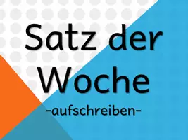Vorschau - Aufgabenkarten - Satz der Woche - Deckblatt