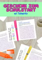 Vorschau - Mal- und Bastelvorlagen - Geschenk zum Schulstart: Schuljahresorakel mit Textmarker - Deckblatt