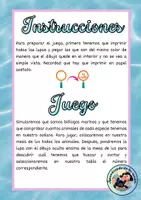 Vista previa - Unidades / Secuencias / Situaciones de Aprendizaje - Juego de animales marinos para mesa de luz - página 1