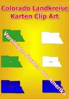 Vorschau - selbst erstellte Cliparts/Grafiken - Karten der Landkreise von Colorado ClipArt Karte Farbe, Schwarz-Weiß Kommerzielle Nutzung - Deckblatt