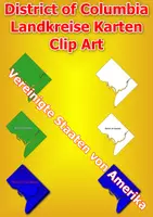 Vorschau - selbst erstellte Cliparts/Grafiken - Karten District of Columbia ClipArt Karte Farbe, Schwarz-Weiß Kommerzielle Nutzung - Deckblatt