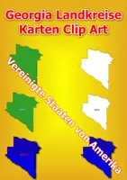 Vorschau - selbst erstellte Cliparts/Grafiken - Karten der Landkreise von Georgia ClipArt Karte Farbe, Schwarz-Weiß Kommerzielle Nutzung - Deckblatt