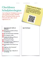 Vorschau - Lehrpläne/Lehrermaterial - Checklisten für den Schuljahresbeginn - Seite 1