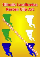 Vorschau - selbst erstellte Cliparts/Grafiken - Karten der Landkreise von Illinois ClipArt Karte Farbe, Schwarz-Weiß Kommerzielle Nutzung - Deckblatt