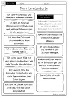 Vorschau - Unterrichtsreihen - Kalender Selbstlernheft - Datum - Monate - Wochentage - Das Jahr - Seite 3