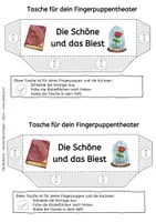 Vorschau - Mal- und Bastelvorlagen - Die Schöne und das Biest - Märchen - Fingerpuppen - Seite 3