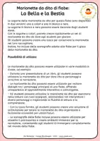 anteprima - Materiale per pittura e bricolage - La Bella e la Bestia - Marionette a Dito - Favola - Pagina 1