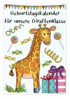 Vorschau - Arbeitsblätter - Geburtstagskalender Giraffenklasse - Deckblatt