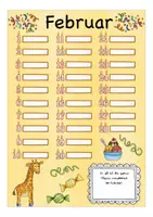 Vorschau - Arbeitsblätter - Geburtstagskalender Giraffenklasse - Seite 2
