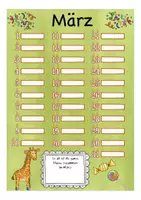 Vorschau - Arbeitsblätter - Geburtstagskalender Giraffenklasse - Seite 3