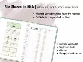 Vorschau - Lehrpläne/Lehrermaterial - DIGITALER LEHRERPLANER 24/25 | mint | 1000+ Sticker | 16 Kl. - Seite 2