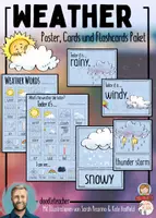 Vorschau - Fördermaterial/Inklusion - Weather - Poster, Karten und Flashkarten - Deckblatt