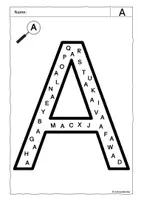Vorschau - Arbeitsblätter - Materialpaket, Buchstaben suchen, A-Z, Buchstabe - Seite 2