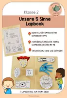Vorschau - Arbeitsblätter - Lapbook zum Thema: "Unsere 5 Sinne" - Deckblatt