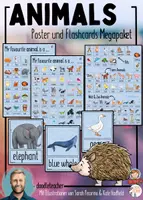 Vorschau - Fördermaterial/Inklusion - Animals - Poster und Flashkarten Megapaket - Deckblatt