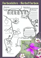 Vorschau - Arbeitsblätter - Farbenlehre - Herbstfarben (Sketchnotes) - Deckblatt