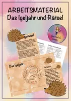 Vorschau - Arbeitsblätter - Das Igeljahr-Arbeitsmaterial und Rätsel - Deckblatt