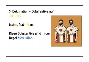 Vorschau - Bildkarten - Substantive auf er, ris - Bildkarte - konsonantische Deklination Untergruppe - 3. Deklination - Deckblatt